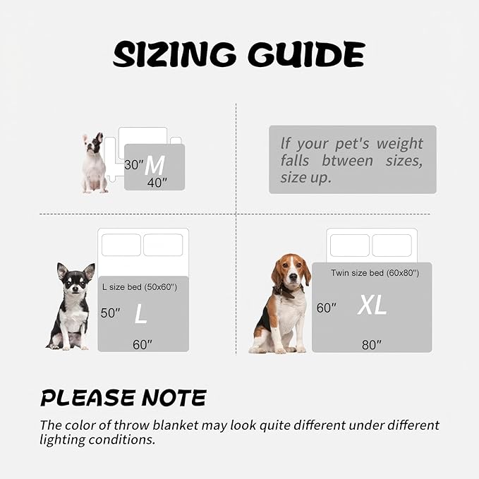 Dog Blanket Paw Bone Pattern 1 Pack 3 Colorful 40"*30" Super Soft Warm Flannel Sofa Cover Car Bed Protector, Urine Proof Washable Outdoor Pet Blanket for Puppy Large Dogs & Cats