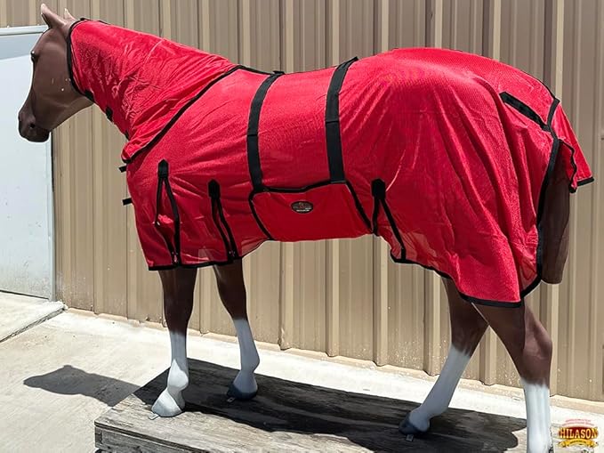 HILASON Horse Fly Sheet - Summer Spring UV Protection Mesh Bug Mosquito FlySheet for Horses | Fly-Sheet
