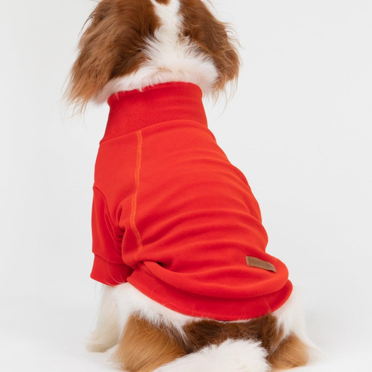 Fitwarm 3 Pack Classic Fleece Dog Sweater, Winter Clothes for Small Dogs Boy Girl, Turtleneck Dog Sweatshirt, Pet Apparel, Orange Red, Royal Blue, Neon Yellow, Large