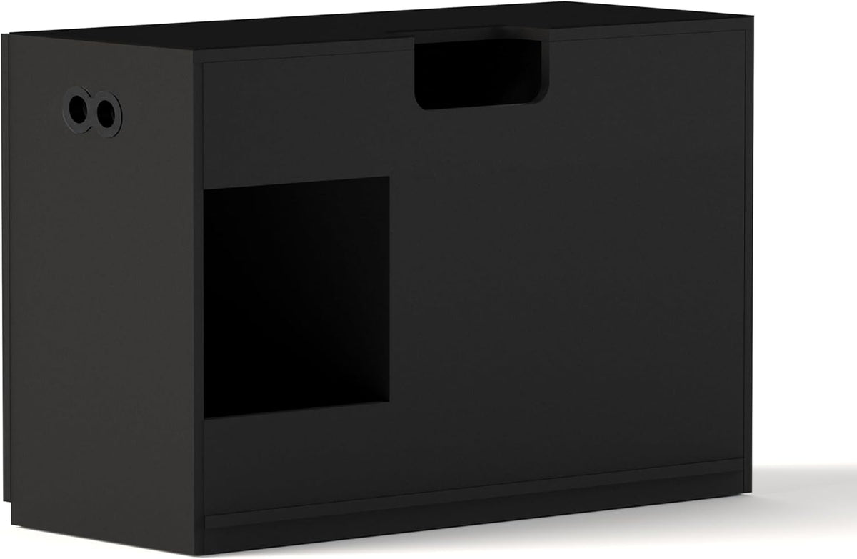 LANDEN Aquarium Wooden Stand and Cabinet for up to 72.2 Gal Tank, Fish Reptile Sea Salt WaterTank Stand, Nano Foam Leveling Mat Included, W47.2xD19.7xH31.5 in, Wooden Matte Black Painted(Stand Only)