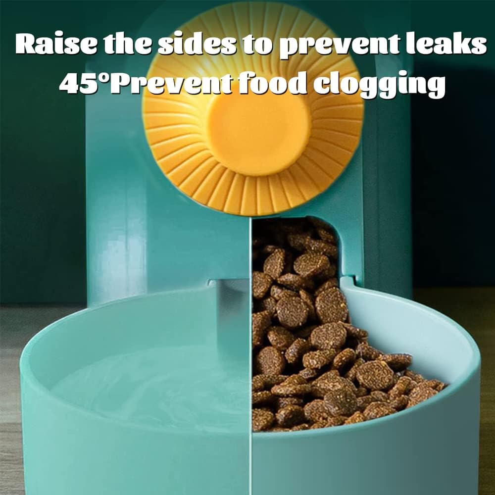 Pet Hanging Automatic Feeders Drinking Bowls 40oz, Auto Gravity Pet Feeding Water Set, Cage Pet Feeding Bowls Dispenser for Cats Dogs Puppy, Rabbit Hamsters Chinchilla Hedgehog (Blue-Water)