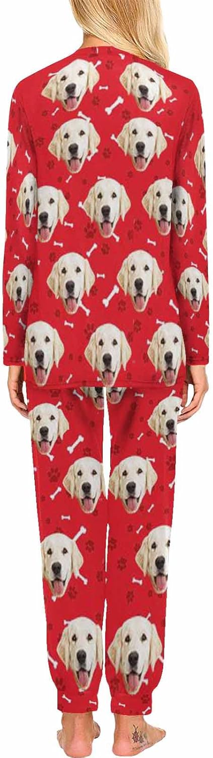 MyPupSocks Custom Face Pajamas Sets for Women, Personalized Photo Sleepwear XS-XXL