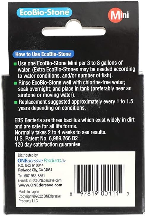 Aquarium Stone for Natural Water Clarification and Odor Removal (Mini)