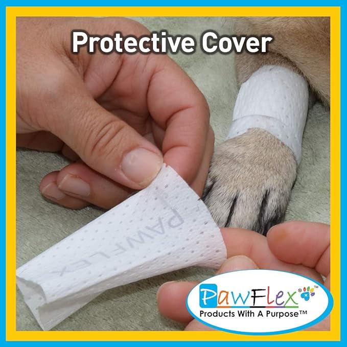 Protective Sleeve Tubular Cover - Bandages - for Dogs Cats and Other Pets First Aid Wound Care Comfortable Non-Adhesive Breathable & Water Resistant 12 Strips (yields 24-36 Covers)-(X-Large)