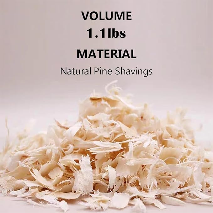 MANON ROSA Wood Shavings for Bird Bedding - Natural Aspen Soft Low-Dust & Odor-Control Nesting Material for Parakeets Parrots Rabbits Cockatiel for Cages, Nest Boxes, Small Pet Litter