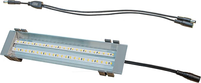 HappyBird Lightning (A Divison of M&M Cage) 8" LED linkable Light bar Without Power Source for Multiple Bird Breeder Cages, Full Spectrum LED. Will NOT Run ON ITS OWN (Single)