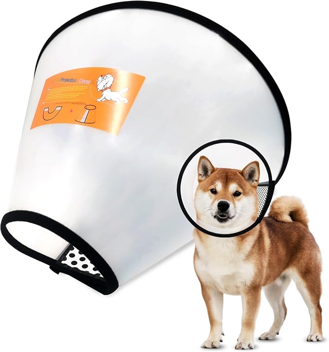Adjustable Dog Cone Collar After Surgery Soft Cone of Shame Alternatives for Dog Cat Puppy Plastic Elizabethan Collar for Dogs from Licking Biting Scratching Wounds(XL,Neck:13-14.2in)