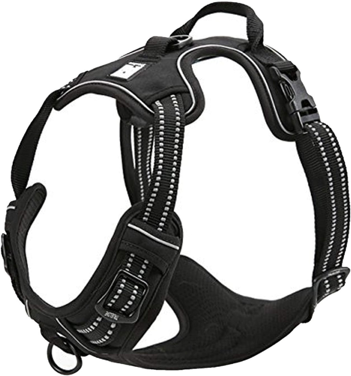 TRUE LOVE Truelove Adjustable No-Pull Dog Harness Reflective Pup Vest Harnesses Comfortable Control Brilliant Colors TLH5651(Black,L)