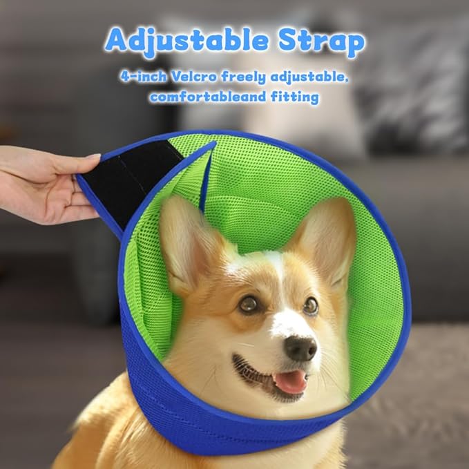 Inspack Soft Dog Cone Collar Alternative, E Cones for Medium Small Dogs/Cat to Stop Licking After Surgery, Neuter Recovery Ecollars of Shame Alternatives, Comfortable Paws Comfy Elizabethan Collars