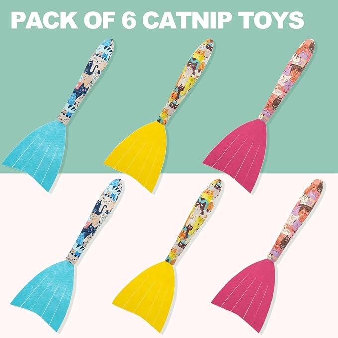 BINGPET 6 Pcs Catnip Toys for Cats,Interactive Cat Toy for Bored Indoor Kitten Adult Cats,Cat Fish Toy Filled with Natural Catnip,Cute Crinkle Cat Toy Kitten Toys Cat Chew Kicker Toy for All Breeds