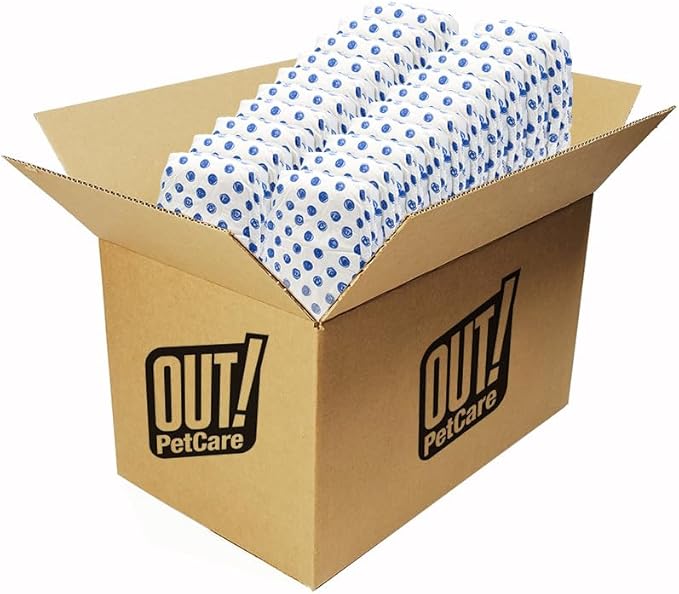 OUT! PetCare Disposable Dog Diapers Male, Puppy Belly Band, Potty Training, Doggie Diapers, Belly Bands for Male Dogs, Puppy Training, Incontinence, (M/L, 96ct)