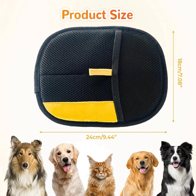 2025 Upgrade Pet Hair Remover Electrostatic Gloves, Reusable Pet Hair Removal Glove for Cats & Dogs, Premium Cat & Dog Hair Remover Mitt for Couch Furniture Carpet Car Seat (2)