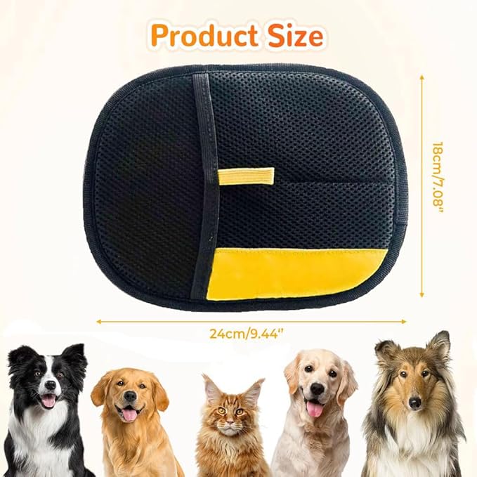 3pcs Pet Hair Removal Glove,Pet Hair Remover Glove for Cats & Dogs,Upgraded Animal Fur Removal Tool, Reusable Cats & Dogs Grooming Gloves for Hair Removal