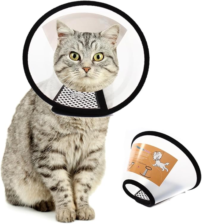 Plastic Pet Recovery Collars & Cones for Dogs and Cats After Surgery Adjustable Dog Neck Cone Surgical Elizabeth E-Collar Prevent Biting and Stop Licking Wound (XS)