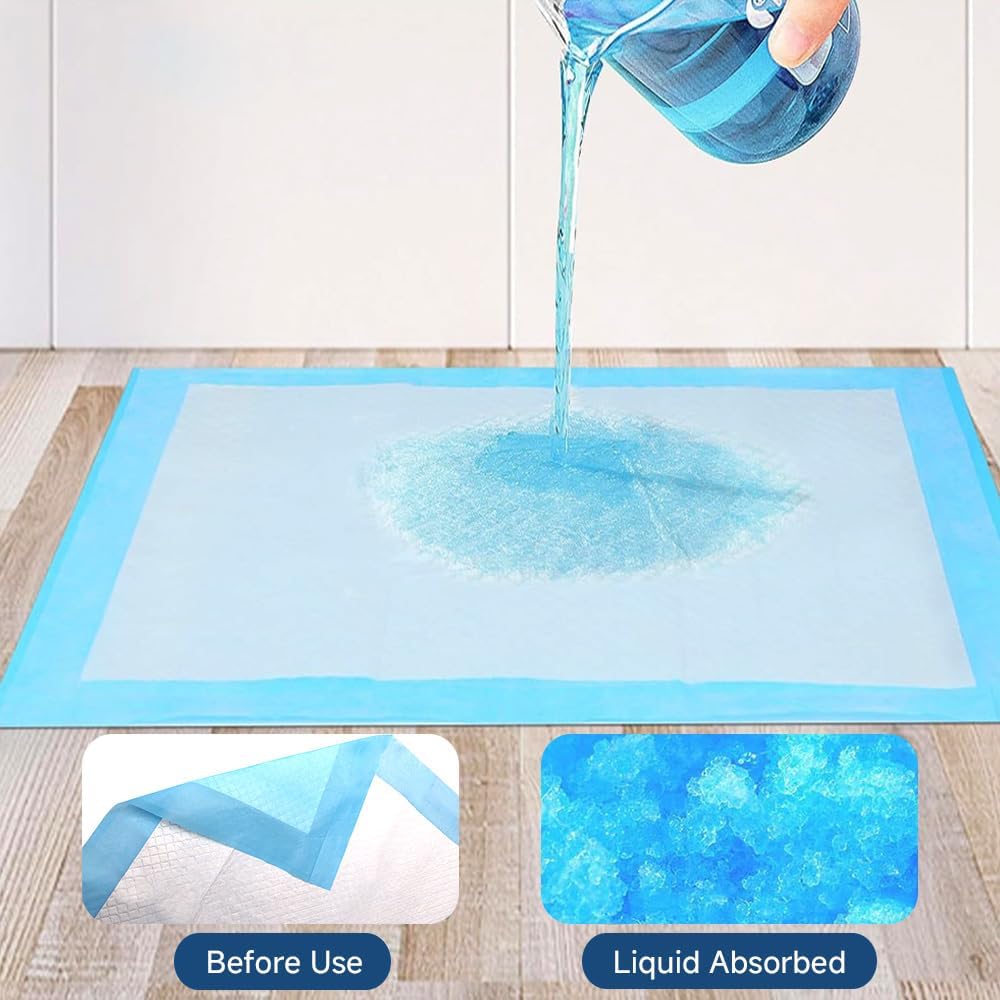 Quilocare 100 Count 28” x 34” XXL Puppy Pads, Super Absorbent Leakproof Extra Large Pee Pads for Dogs, Disposable Dog Training Pads