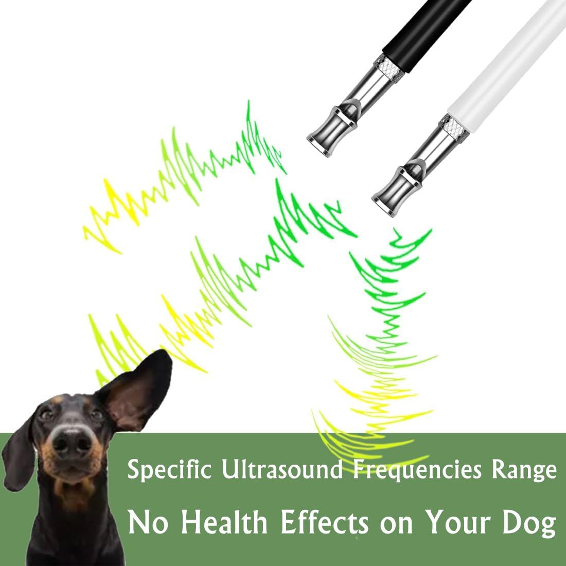 Dog Whistle - Stop Barking Neighbors Dog, Ultra-Wide Frequency Ultrasonic Silent Dog Whistle for Dog, 2 Pack Professional Recall Dog Training Whistles