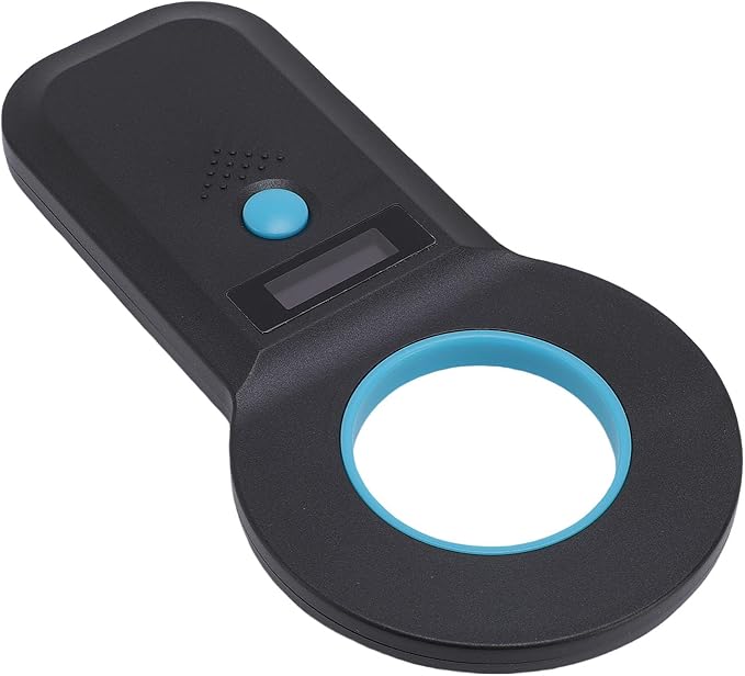 Asixxsix Pet Microchip Scanner, Portable USB Type C Double Frequency Microchip Reader, Universal Scanner with Builtin 800mAh Battery for FDX B EMID ISO11784 85 (Black)