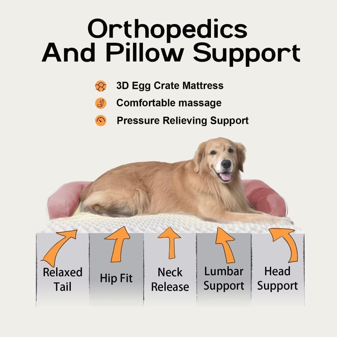 Small Dog Bed and Cat Sofa Waterproof Orthopedic Dog Beds for Small Dogs Cat Bed Comfy Pet Couch Sofa Beds with Washable Removable Cover & Non-Slip Bottom
