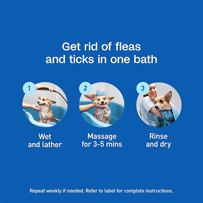 Adams Plus Flea & Tick Shampoo with Precor for Cats, Kittens, Dogs & Puppies Over 12 Weeks Of Age |Sensitive Skin Flea Treatment for Dogs & Cats |Kills Adult Fleas, Flea Eggs, Ticks, and Lice |6 Oz