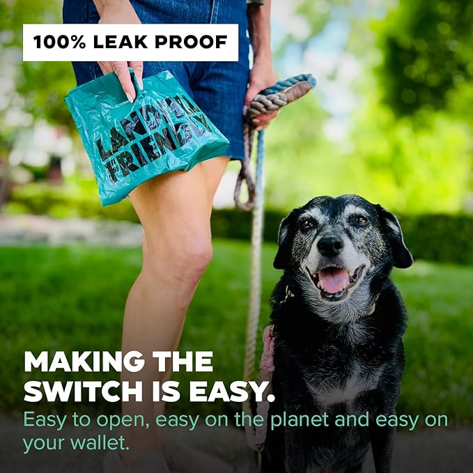 Doggy Do Good Next Pet Waste Bags, Landfill Friendly Recycled Plastic Unscented Dog Poop Bags, Leakproof, Strong, Thick, Earth Friendly for Dogs, 120 Count (120 Bags)