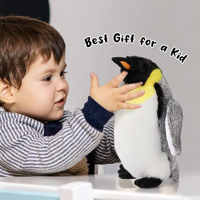 Penguin Plush Toy, 10" Stuffed Animal Small Plushie Doll, Soft Fluffy Like Real Penguin Hugging Toy - Present for Every Age & Occasion