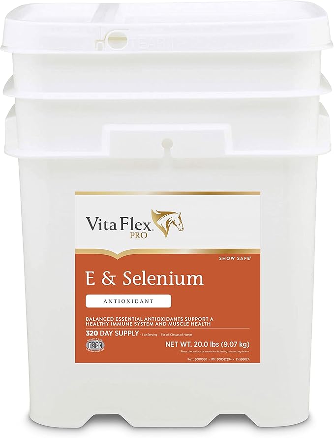 Vita Flex Pro E and Horse Selenium Supplement, Balanced Essential Antioxidants, 20 Pound, 320-Day Supply