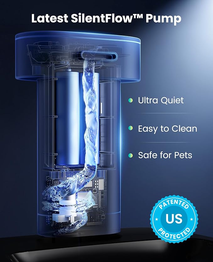 oneisall Wireless Cat Water Fountain: 74oz/2.2L Cordless Pet Water Fountains, 4000mAh Battery Operated Ultra-Quiet Integrated SilentFlow™ Pump for Cats Indoor, Automatic Cat Water Dispenser, BPA-Free