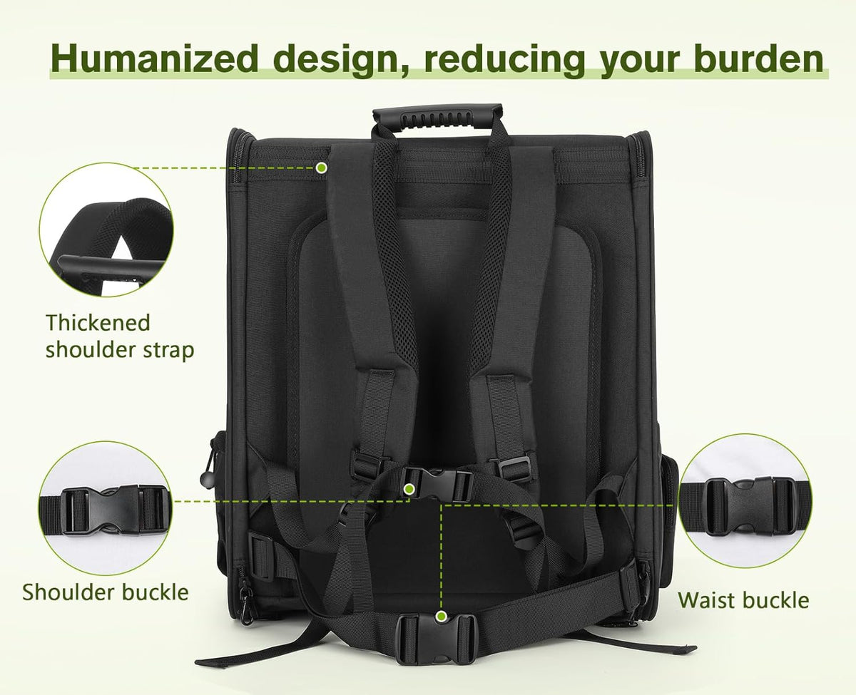 Pecute Pet Carrier Backpack, Dog Carrier Backpack, Expandable with Breathable Mesh for Small Dogs Cats Puppies, Pet Backpack Bag for Hiking Travel Camping Outdoor Hold Pets Up to 18 Lbs