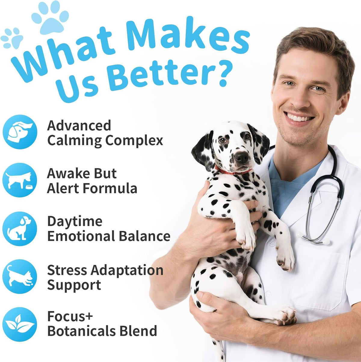 Calming Chews for Dogs – Calming Treats for Anxiety, Stress, Separation, Travel&Thunder, Relaxation & Focus Support with L-Theanine, Valerian Root, Chamomile & Ashwagandha, Bacon Flavor, 90Ct