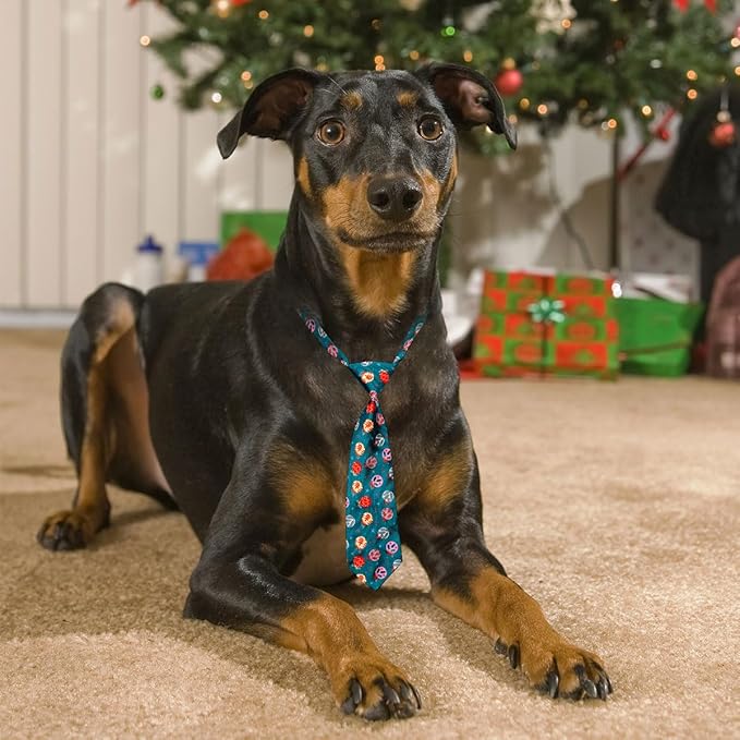 PET SHOW 10pcs Christmas Medium Dog Ties Neckties for Large Dogs Adjustable Holiday Grooming Accessories Neck Ties Bowties Girl Boy Festival Costumes Puppies Cats Photography Party Gift Favor