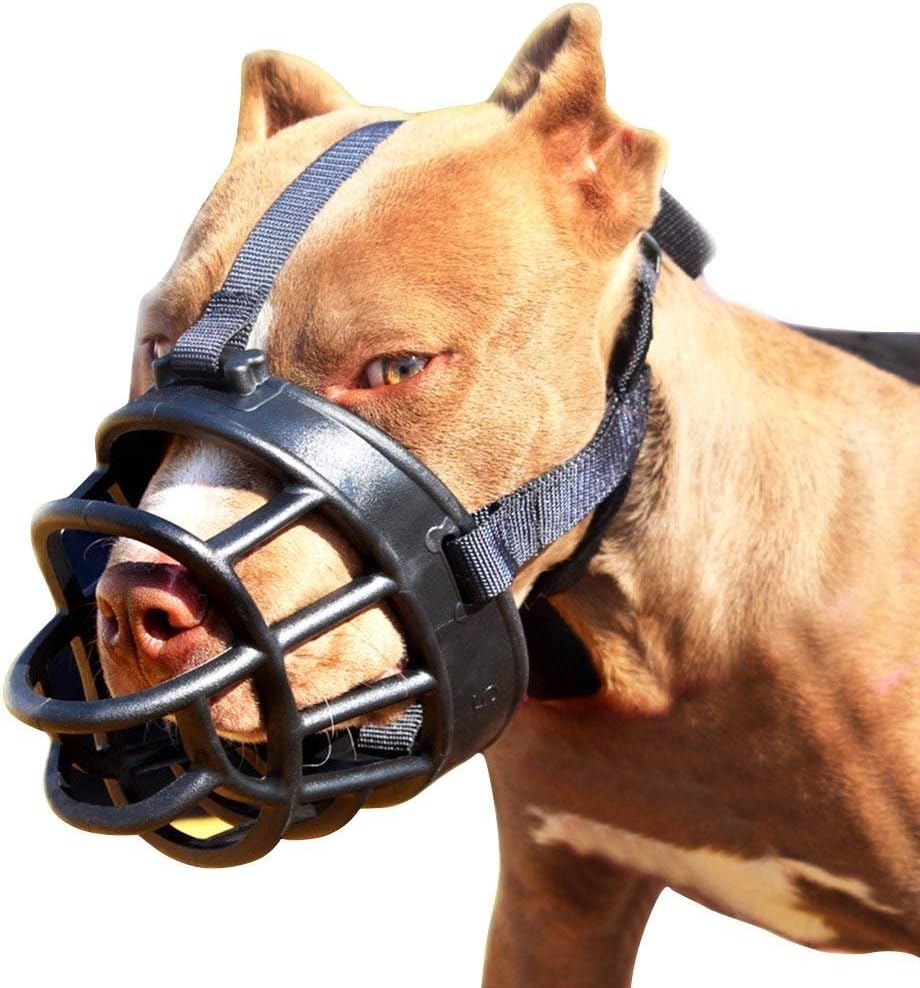 Basket Dog Muzzles-Soft Adjustable Breathable Mask Anti Biting Chewing Barking Training Dog Muzzle for Small Medium Large Dogs (Black, 5: Snout 11-14.9")