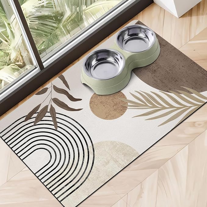 Dog Food Mats for Floors, Absorbent Dog Bowl Mat for Food and Water Dispenser Mat, Quick Dry Cat Food Mat Pet Supplies