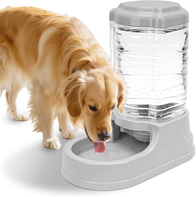 Kenond 2.5 Gallon Automatic Dog Water Dispenser, Gravity Water Bowl for Dogs, 9.5L Large Dog Water Bowl Dispenser, Suitable for Indoor/Outdoor Pet Dogs