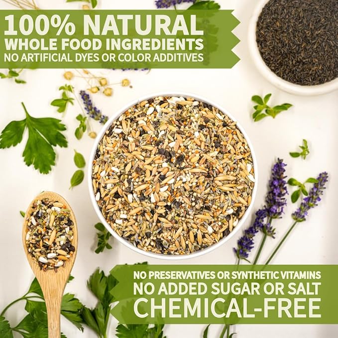 Premium Parrot Food| Protein-Rich Low-Fat Formula | Cockatiel, Conure, Lovebird, Quaker, Parrotlet | No Corn, Soy, Peanuts | Gourmet Whole Grains & Seeds | Daily Maintenance Blend (3 lbs)