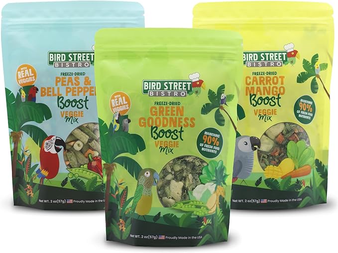 Bird Treats - Parrot & Cockatiel Food - Parakeet & Conure Treats - Topper