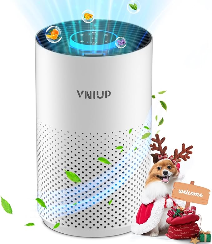 Air Purifiers for Bedroom Home up to 800 ft², Vniup H14 True HEPA Room Air Purifiers for Bedroom, with Fragrance Function Sleep Mode& Light Mode Air Cleaner for Pet Dander Odor Dust Smoke