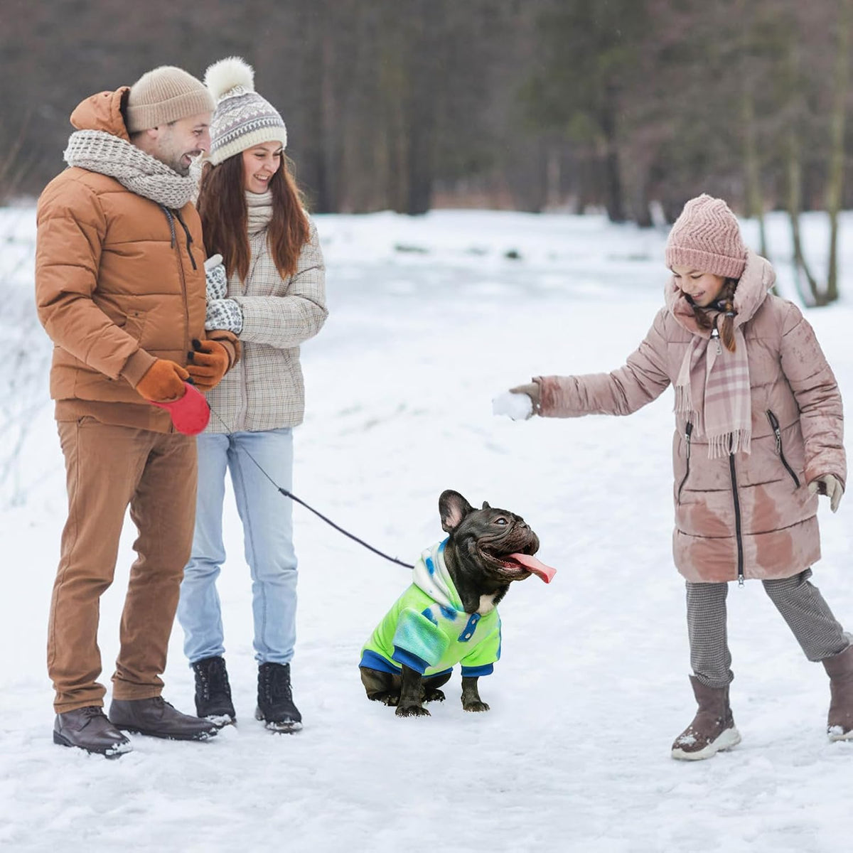 BEAUTYZOO Tie Dye Dog Hoodie Sweaters for Small Medium Size Dogs Girls Boys- Premium Quality, Ultra Soft, Superior Comfort Fit,Breathable Fleece Hooded Sweatshirt- Cold Weather Pet Clothes Winter Coat
