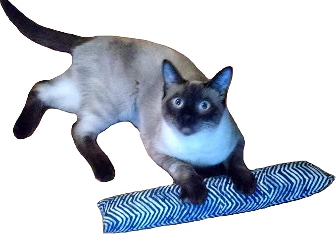 15" Catnip Kitty Kicker Toy With Refillable Catnip Pocket (Blue #1)