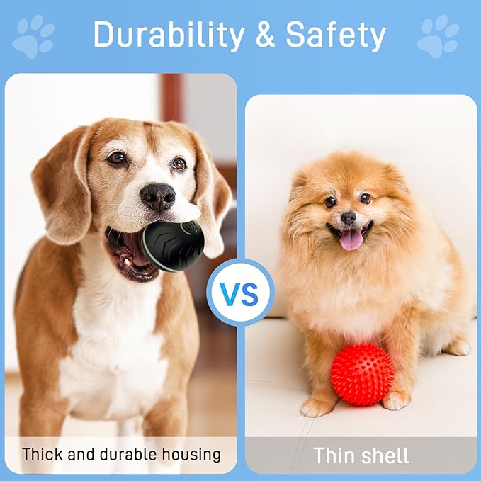 2026 T01 Interactive Dog Toys, Vibrating Dog Ball Motion Activated Dog Toy for Small, Medium, Large Dogs, USB Rechargeable Smart Moving Dog Toy for Indoor and Outdoor Play, Dog Toys to Keep Them Busy