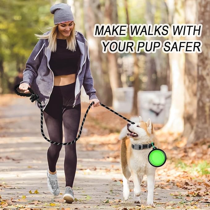 BARKBAY Dog Leashes for Large Dogs Heavy Duty Dog Leash 4/5/6 FT with Comfortable Padded Handle and Highly Reflective Threads for Medium Large Dogs Walking Training Running (5FT-1/2'',Black)