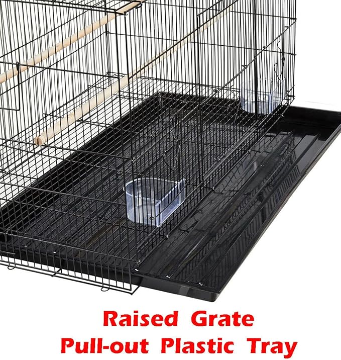 Lot of 6 Breeding Bird Carrier Cage for Parakeet Canary Finch Loverbird (Black)