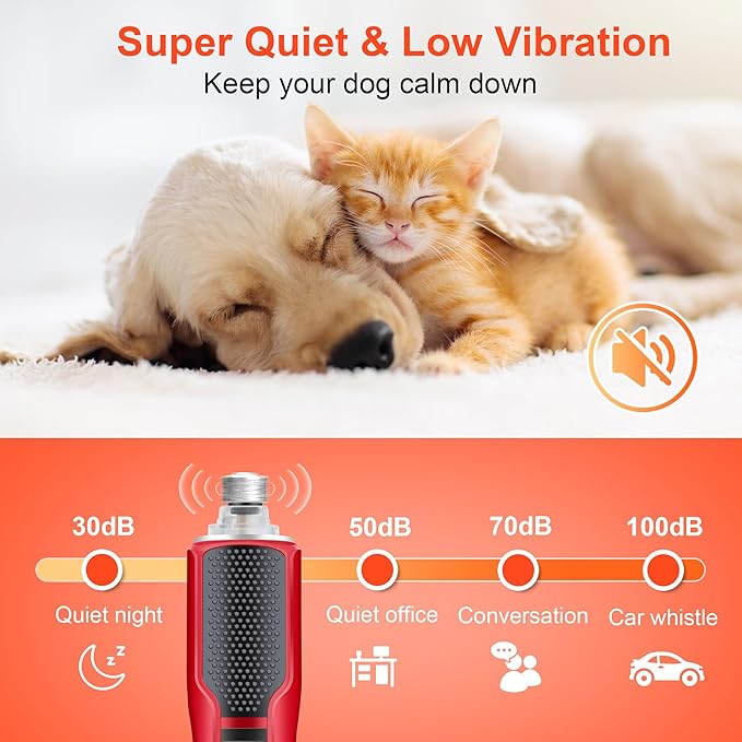 Dog Nail Grinder 7-Speed & 360° LED Light, Professional Pet Nail Grinder for Dogs and Cats, Electric Dog Nail Trimmer Painless Paws Grooming & Smoothing Tool for Large Medium Small Dogs Cats Pets