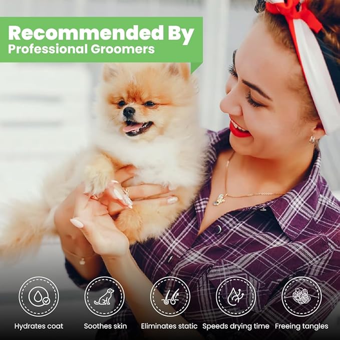 Best Shot UltraMAX Pro Finishing Spray, Ideal Detangler Spray for Pets, Hydrating and Soothing Pet Grooming Spray, for Dogs and Cats, 34 Oz.