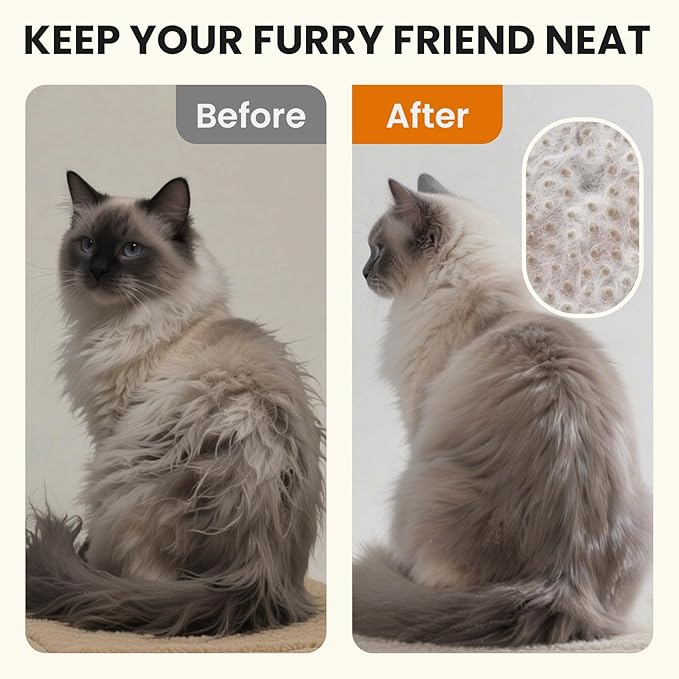 Cat Steam Brush for Shedding, Pet Steam Brush for Cats and Dog, 4 in 1 Rechargeable Cat Hair Brush, Spray Anti-Static, Massage, Cleaning, Shedding & Combing All In One, for Long & Short Haired Pets!
