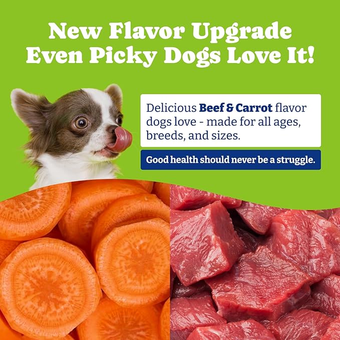 Flea & Tick Prevention for Dogs Chewables, Natural Dog Flea and Tick Control Treatment, Oral Flea Pills, Dogs Supplement, Natural Shield 5-in-1 Protection, Beef & Carrot Flavor, 70 Soft Chews