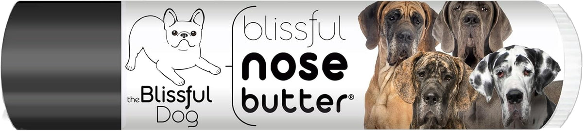 The Blissful Dog Great Dane Nose Butter for Dry, Cracked Skin, Lick-Safe Dog Nose Balm with Moisturizing Shea Butter, Almond, Olive, and Essential Oils, Pet Supplies, Uncented, 0.15 oz.