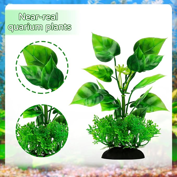 Aquarium Decorations Plants, 20pcs Aquarium Decor Plants, Colorful Fish Tank Accessories, Fish Tank Plants Plastic Decoration for Aquariums