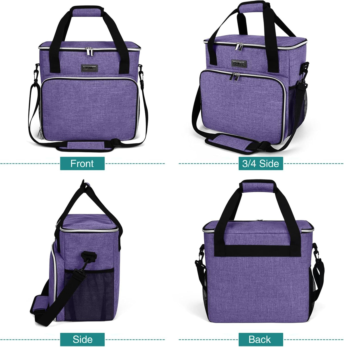 BAGLHER Dog Travel Bag, Pet Travel Bag (ALL Pet Travel Supplies), With 2 Pet Food Containers and 2 Collapsible Silicone Bowls; Essential Kits for Pet Travel Purple