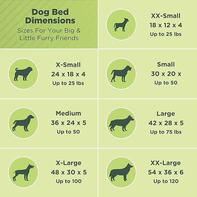 X-Large - 48 x 30 x 5 - Blueberry Premium Organic Hemp Dog Bed - Organic Latex Fill - Removeable Cover