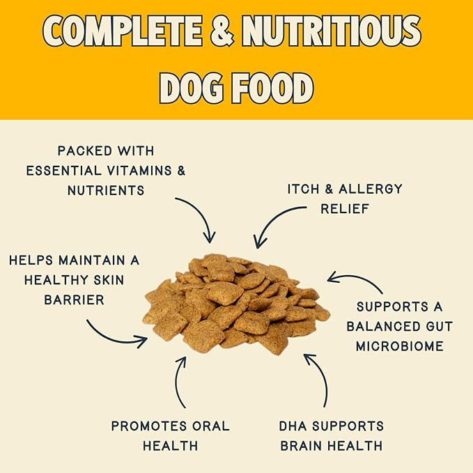 Jiminy's Good Grub Dry Dog Food, Hypoallergenic, Healthy Skin and Coat, Improved Oral Health, Made in USA, 24lb Bag (Pack of 1)